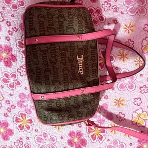 Juicy Couture Brown and Pink Women's Bag